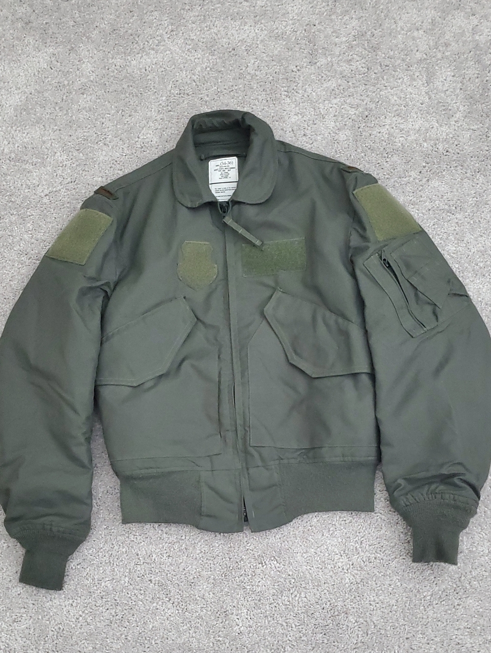 Men's Tactical Flight Bomber Jacket - Olive Green Size Small 34-36 Flyers Summer
